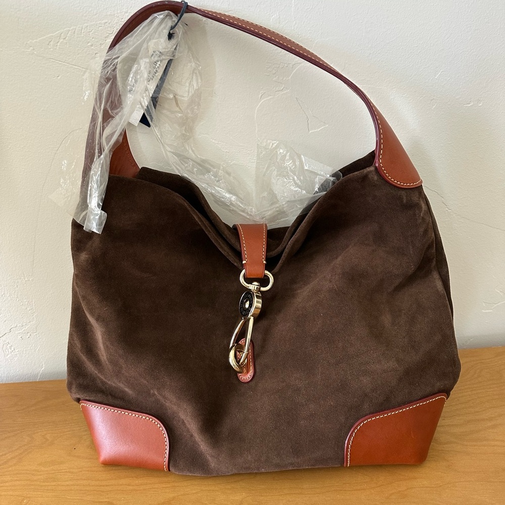 Dooney & Bourke Chocolate Brown Suede Hobo Bag